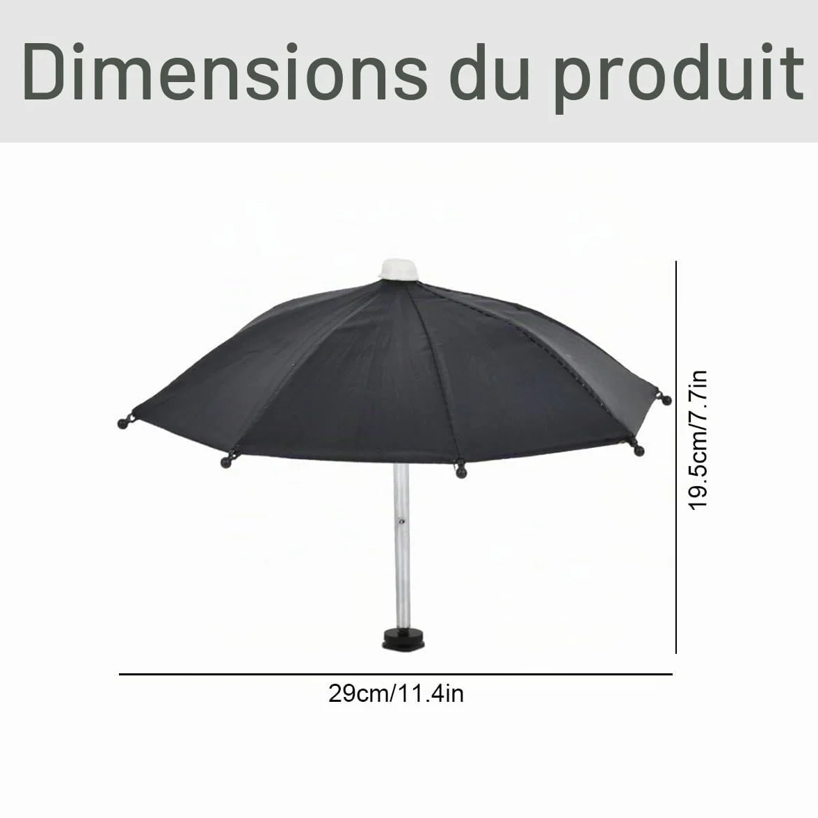 Hot Shoe Parapluie Protection Pluie - Housse Imperméable Universelle Couverture Solaire Contre Accessoires Diamètre 29cm pour Appareils Photo Reflex DSLR L'objectif, Noir,1 Pcs