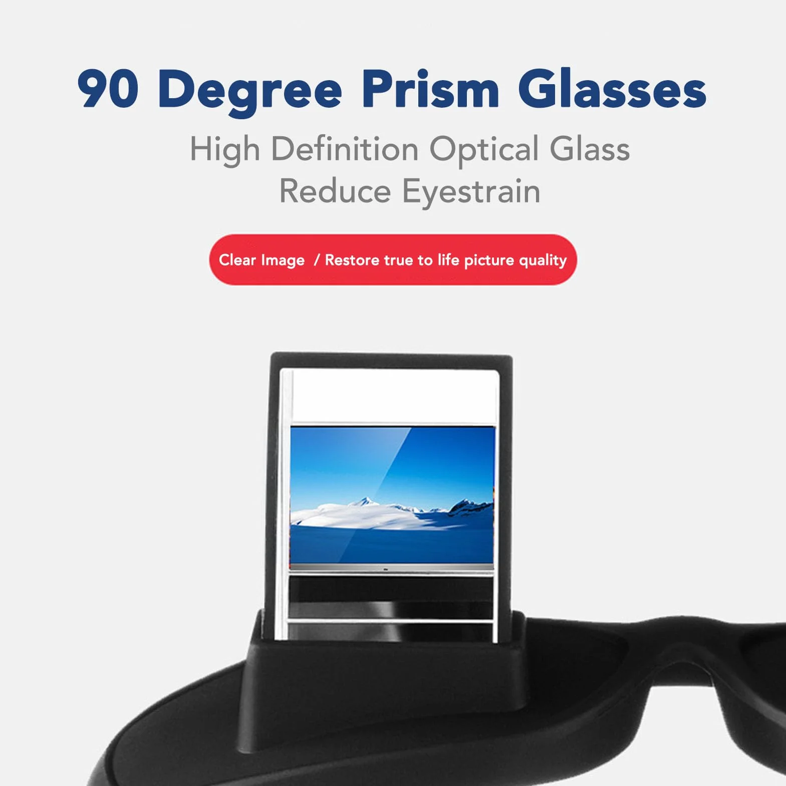 Lunettes Paresseuses pour éviter les Crampes au Cou, Lunettes à Prisme à 90 Degrés pour Regarder la Télévision ou Lire, Idéales pour la Pêche, les Employés de Bureau et les