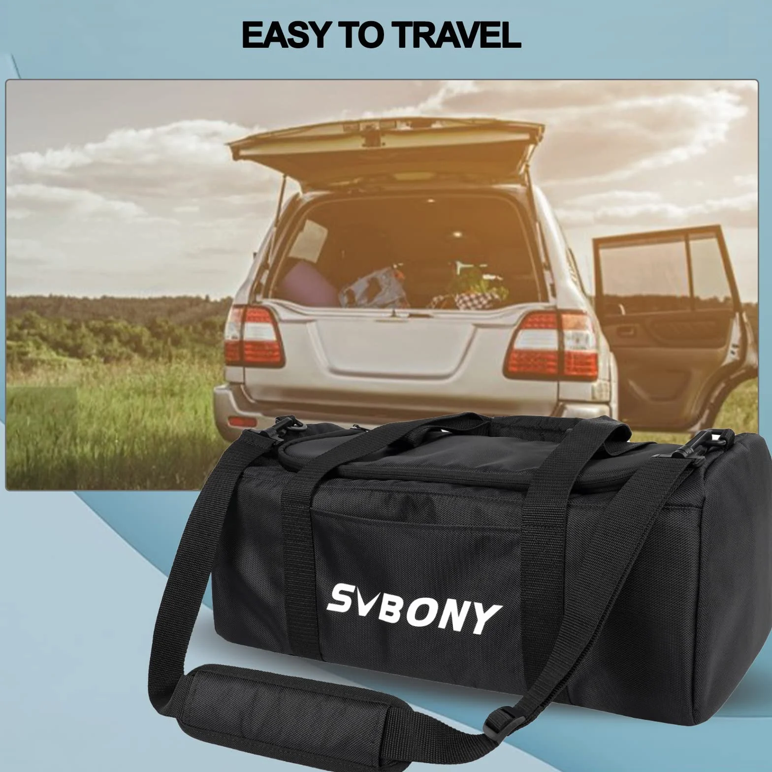 Svbony SV212 Teleskoptasche Gepolsterte Mehrzweck Tragetasche Verstellbarer Schultergurt Tissu Oxford 1680D PVC